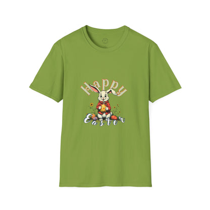 Happy Easter Unisex Softstyle T-shirt - Spring Celebration Tee,easter bunny