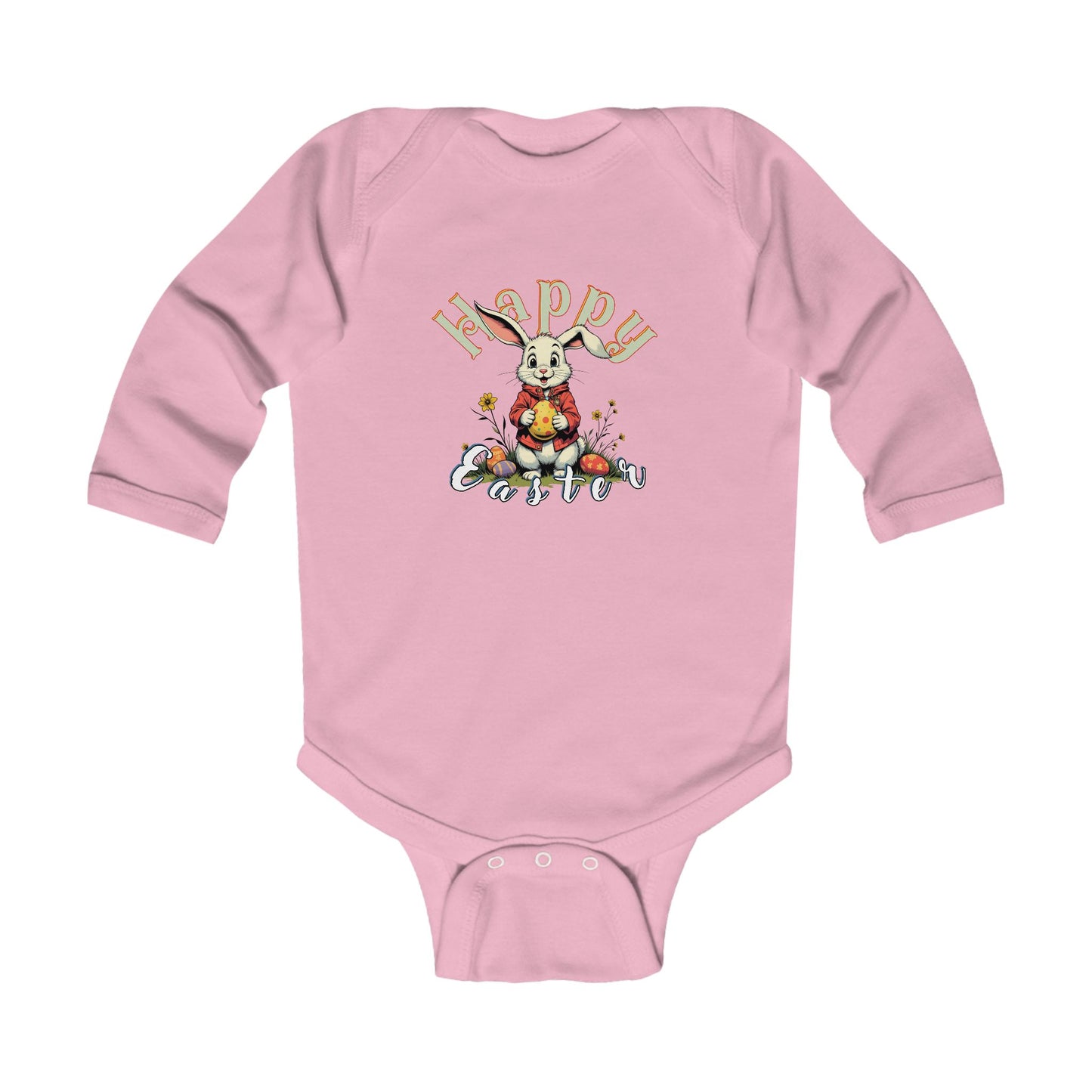 Happy Easter Infant Long Sleeve Bodysuit | Cute Spring Outfit for Babies,kids