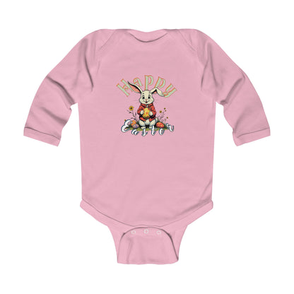 Happy Easter Infant Long Sleeve Bodysuit | Cute Spring Outfit for Babies,kids