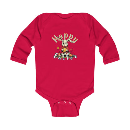 Happy Easter Infant Long Sleeve Bodysuit | Cute Spring Outfit for Babies,kids