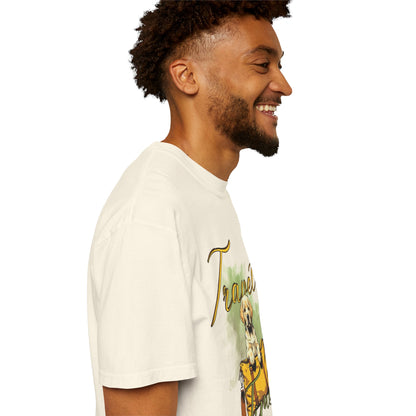 Travel Time Dog T-Shirt - Unisex Garment-Dyed Tee for Pet Lovers