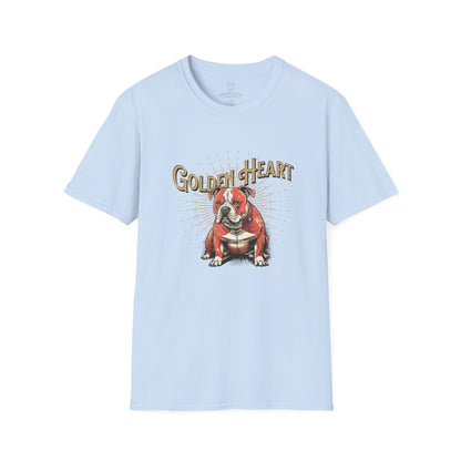 Golden Heart Bulldog Unisex Softstyle T-Shirt