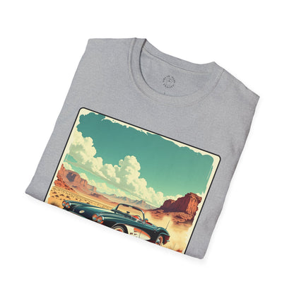 Vintage Car Graphic Unisex Softstyle T-Shirt - Perfect for Road Trip Lovers ,sport,car