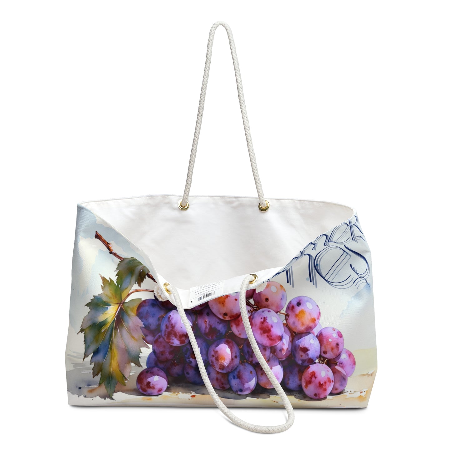 Summer Vibe Weekender Bag with Grapes Design - Stylish Travel Tote for Beach & Getaways,grape ,bichbag