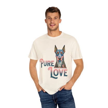 Pure Love Unisex Garment-Dyed T-Shirt - Dog Lovers Tee