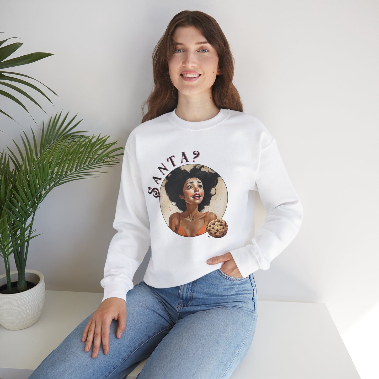 Funny Cookie Lover Sweatshirt - Retro Design - Santa? Christmas