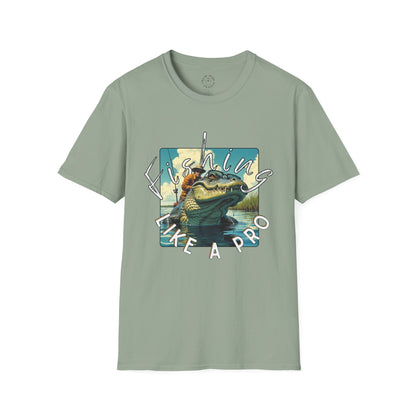Fishing Like a Pro Unisex Softstyle T-Shirt,gator