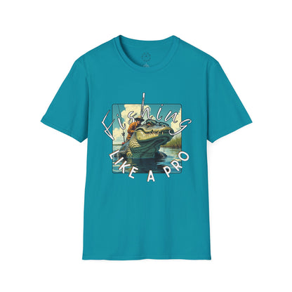 Fishing Like a Pro Unisex Softstyle T-Shirt,gator