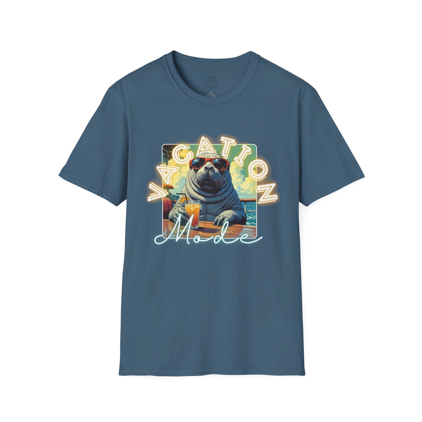 Vacation Mode Unisex T-Shirt - Fun Summer Beach Graphic Tee,manatee