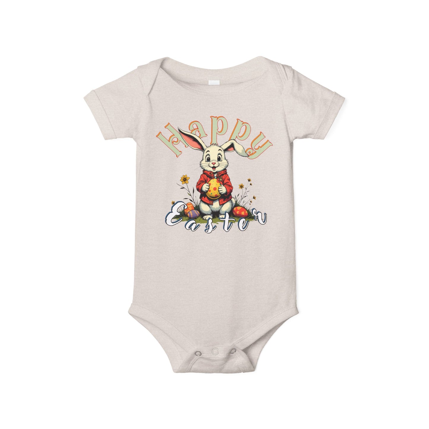 Happy Easter Infant Jersey One Piece,baby