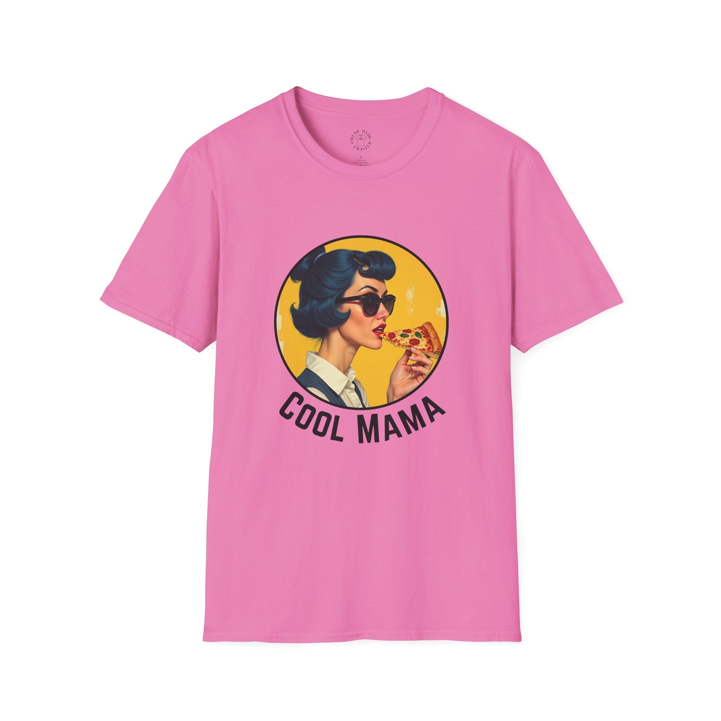 Cool Mama Unisex Softstyle T-Shirt - Retro Chic Pizza Lover Tee,mom