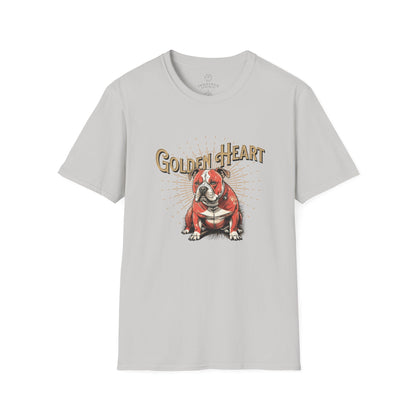 Golden Heart Bulldog Unisex Softstyle T-Shirt