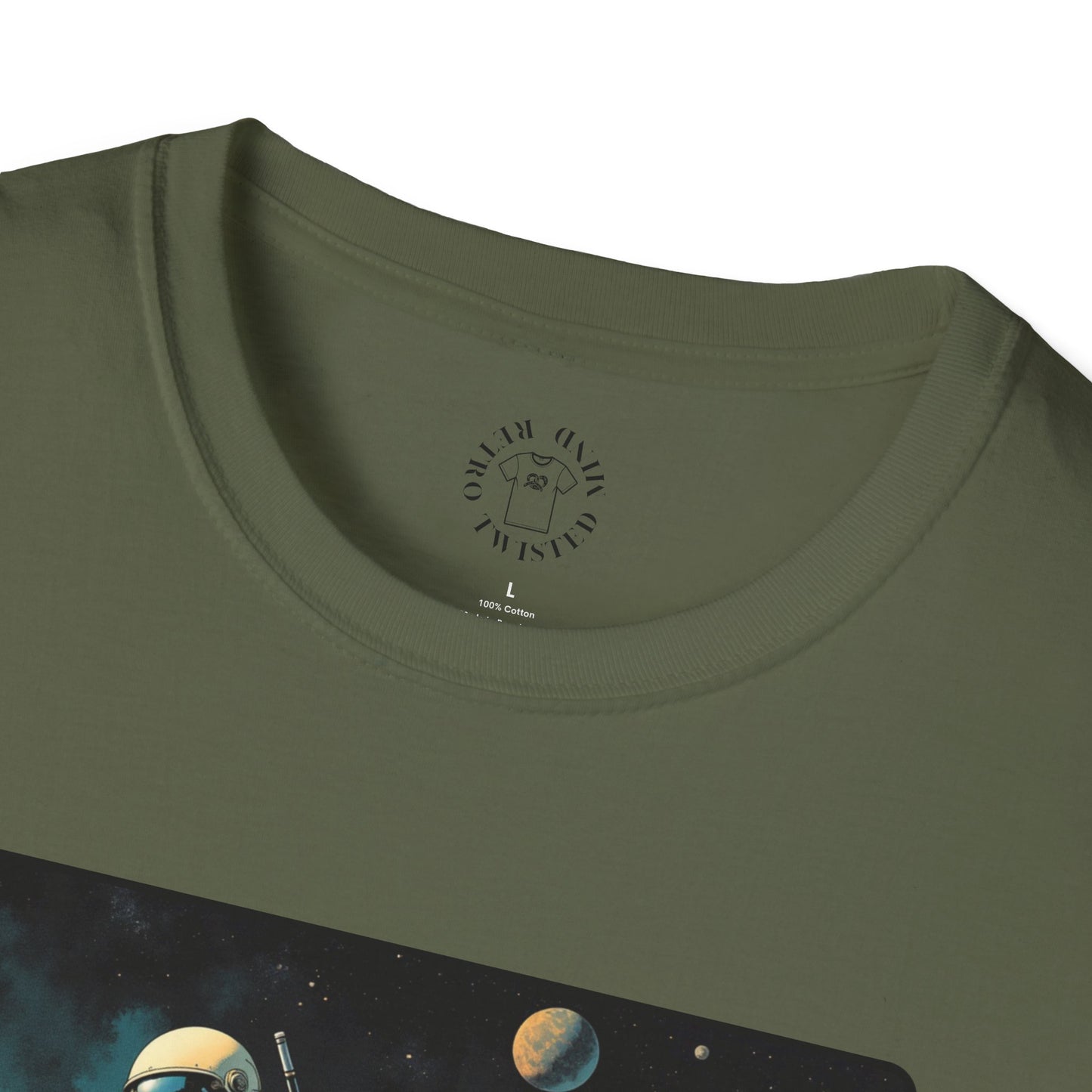 Vintage Space Explorer T-Shirt - 'My Game My Rules' golf, moon,sport