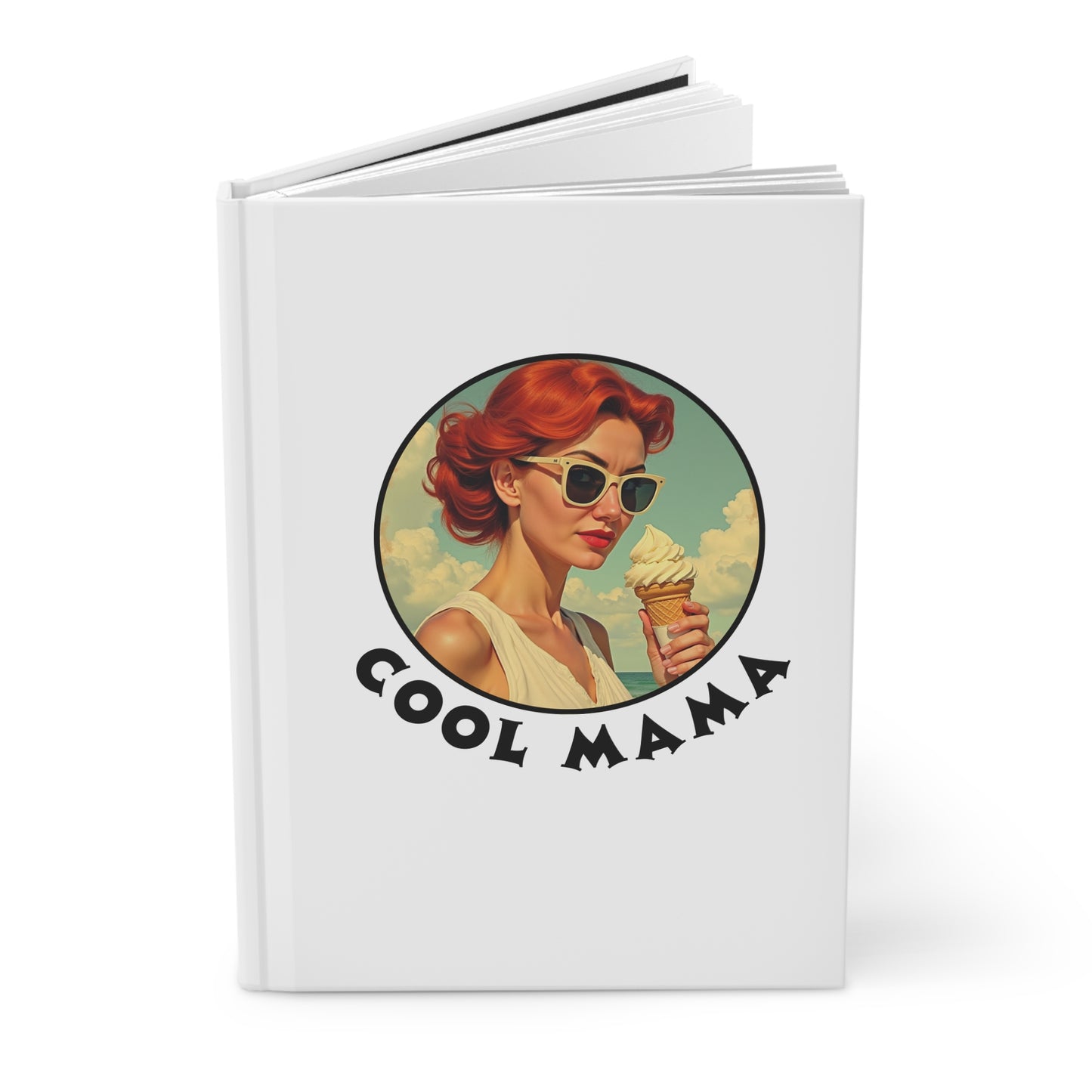 Cool Mama Vintage Hardcover Journal, Retro Journal for Moms, Gift for Mother's Day, Inspirational Writing, Cool Mom Gift