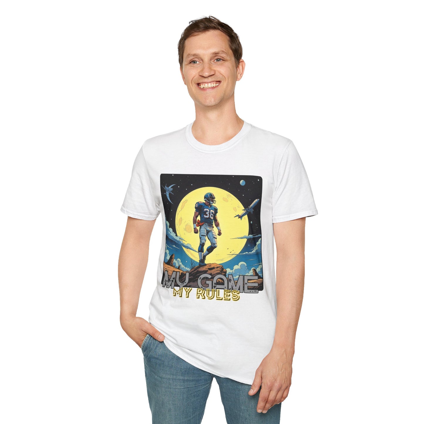 Men's Graphic T-Shirt - 'My Game My Rules' ,football, sport ,