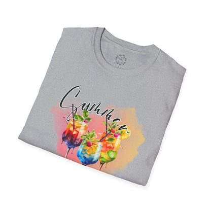 Colorful Floral Summer Unisex T-Shirt, Boho Shirt, Gift for Her, Vacation Tee, Festival Apparel, Summer Outfit