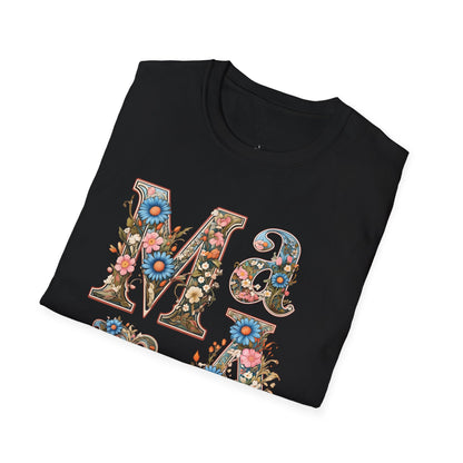 Floral Mama Unisex T-Shirt, Softstyle Tee, Casual Wear, Gift for Mother day,mama