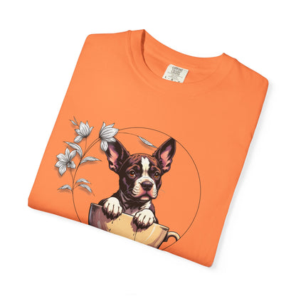 Coffee Pup Unisex Garment-Dyed T-shirt