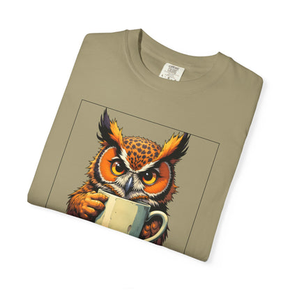 Coffee Owl T‑Shirt - "Touch My Coffee and You'll Need a New Hand" Graphic Tee