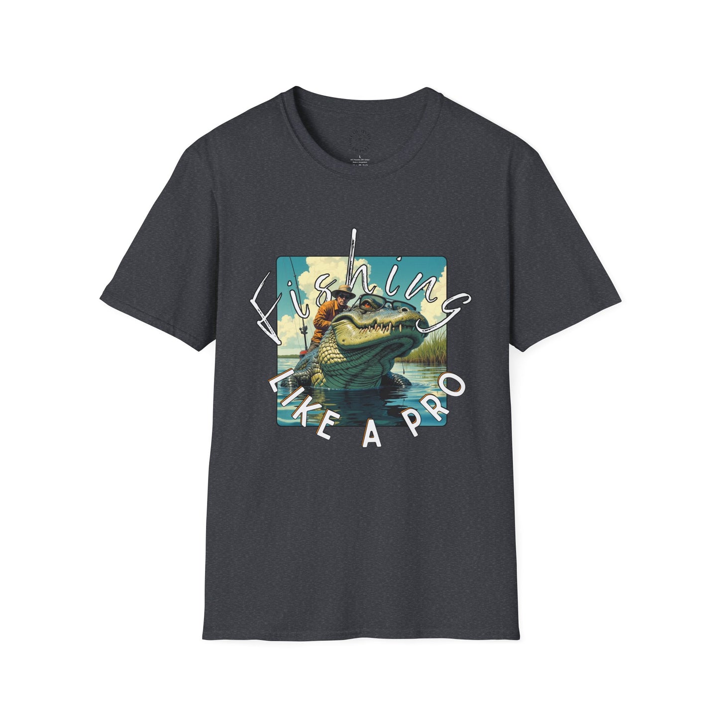 Fishing Like a Pro Unisex Softstyle T-Shirt,gator