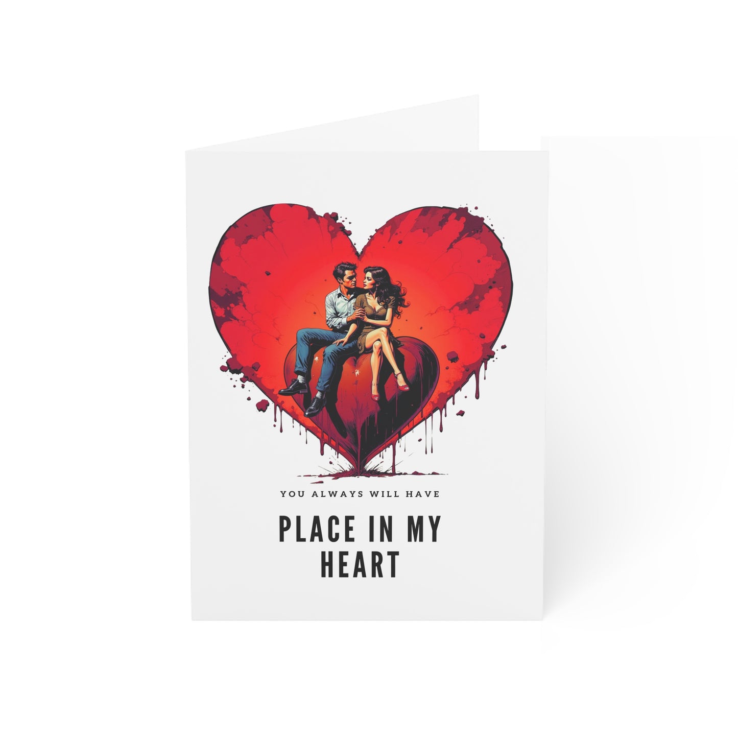 Romantic Greeting Cards - "Place in My Heart" - Perfect for Love Notes, Anniversaries, and Valentine's Day (1, 10, 30, 50 pcs)