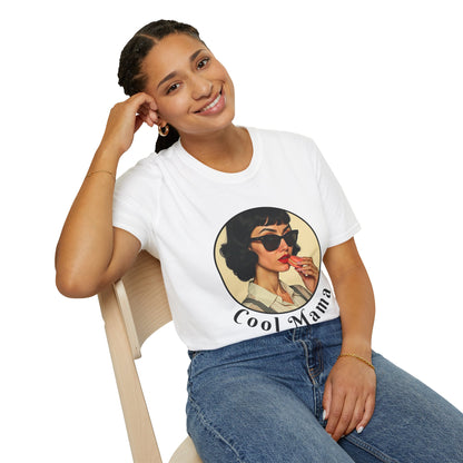 Cool Mama Unisex Softstyle T-Shirt - Retro Vintage Vibe,mom