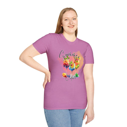 Colorful Floral Summer Unisex T-Shirt, Boho Shirt, Gift for Her, Vacation Tee, Festival Apparel, Summer Outfit