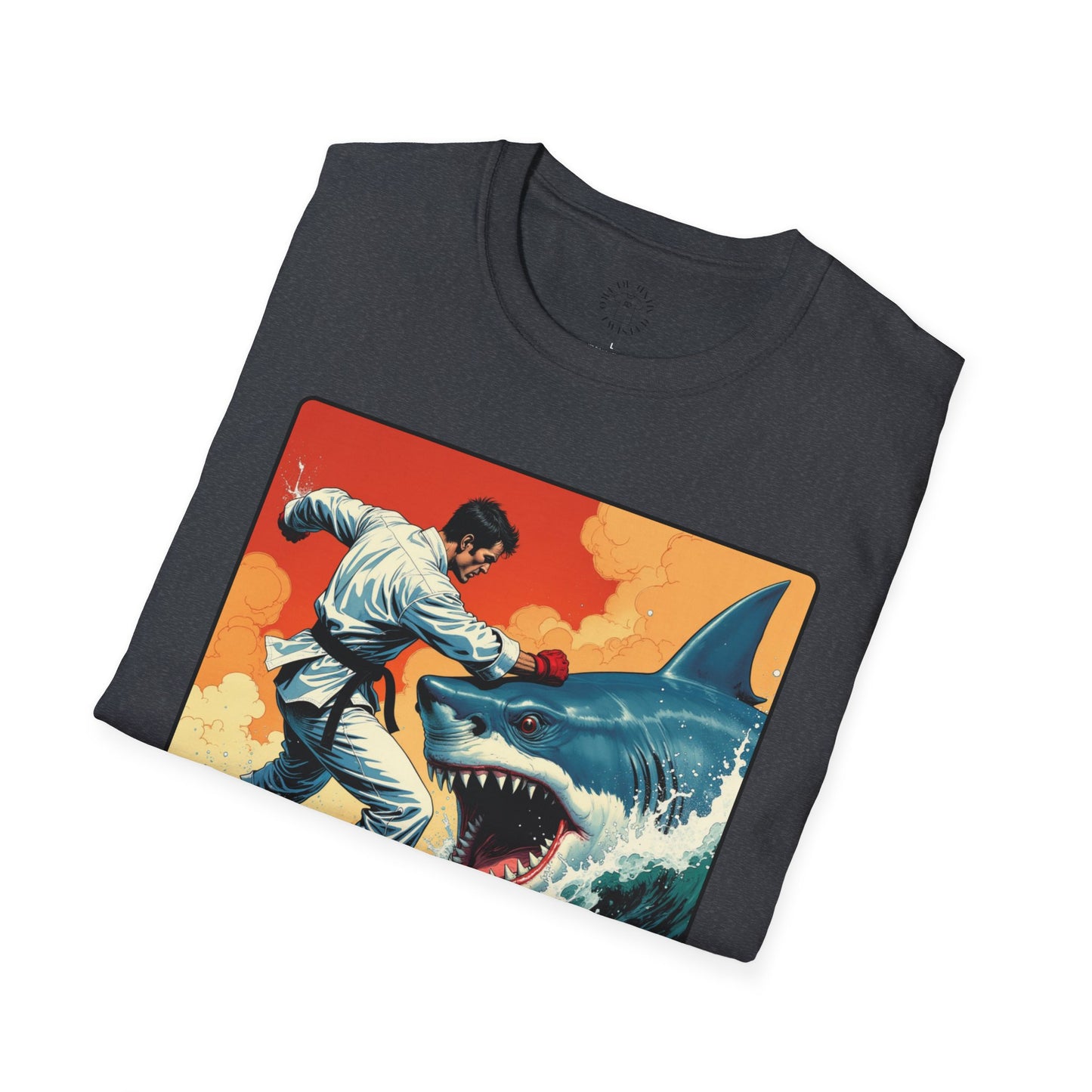 My Game Unisex Softstyle T-Shirt - Retro Shark Design Tee for Adventure Lovers, karate,sport