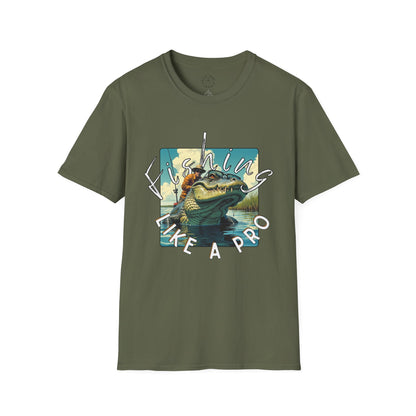 Fishing Like a Pro Unisex Softstyle T-Shirt,gator