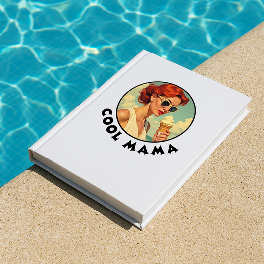 Cool Mama Vintage Hardcover Journal, Retro Journal for Moms, Gift for Mother's Day, Inspirational Writing, Cool Mom Gift