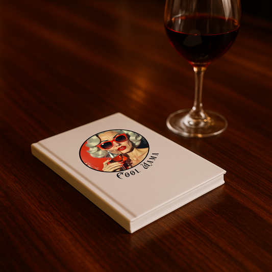 Retro Vibe Hardcover Journal, Cool Mama Journal for Writers, Vintage Literary Notebook, Gift for Her, Journal for Mother's Day