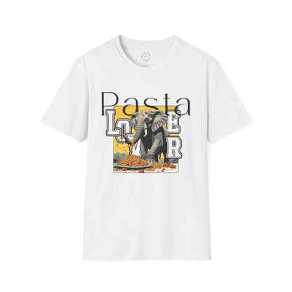 Pasta Lover Unisex Softstyle T-Shirt - Playful Elephant Graphic Tee,elephant,twisted