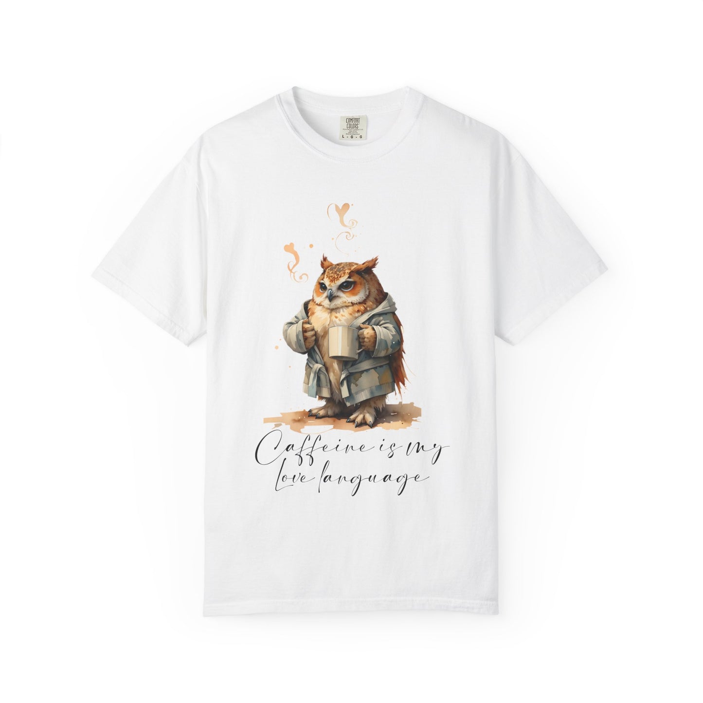 Coffee is My Love Language Cat T-Shirt — Cozy Cute Coffee Graphic Tee