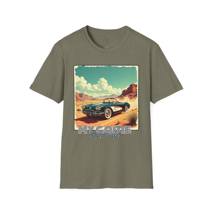 Vintage Car Graphic Unisex Softstyle T-Shirt - Perfect for Road Trip Lovers ,sport,car