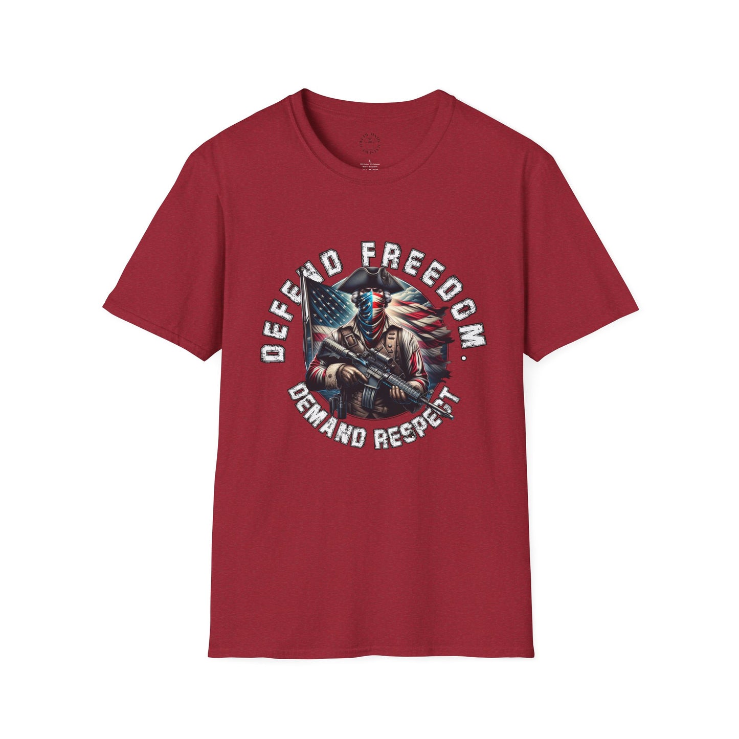 Defend Freedom Unisex Softstyle T-Shirt - Patriotic Graphic Tee