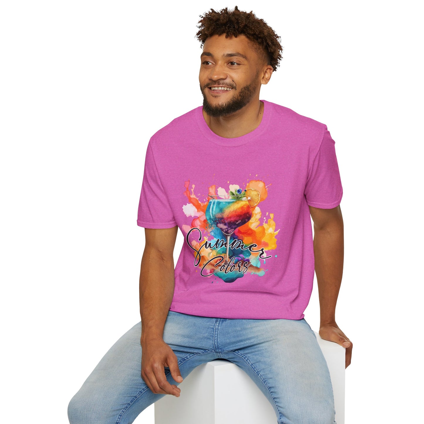 Colorful Artistic T-Shirt with Inspirational Design, Unisex Softstyle Tee, Gift for Art Lovers, Casual Wear, Birthday Gift Idea