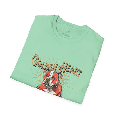 Golden Heart Bulldog Unisex Softstyle T-Shirt