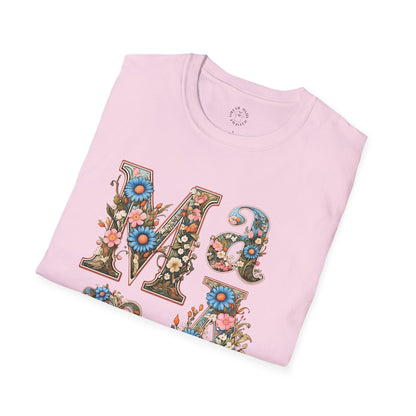 Floral Mama Unisex T-Shirt, Softstyle Tee, Casual Wear, Gift for Mother day,mama