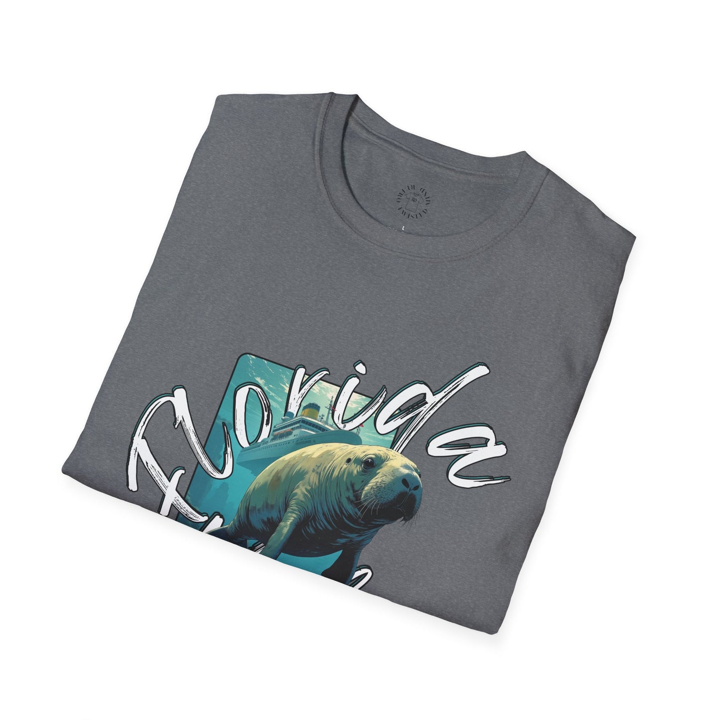 Florida Vibe Unisex Softstyle T-Shirt - Casual Beachwear Tee, manatee