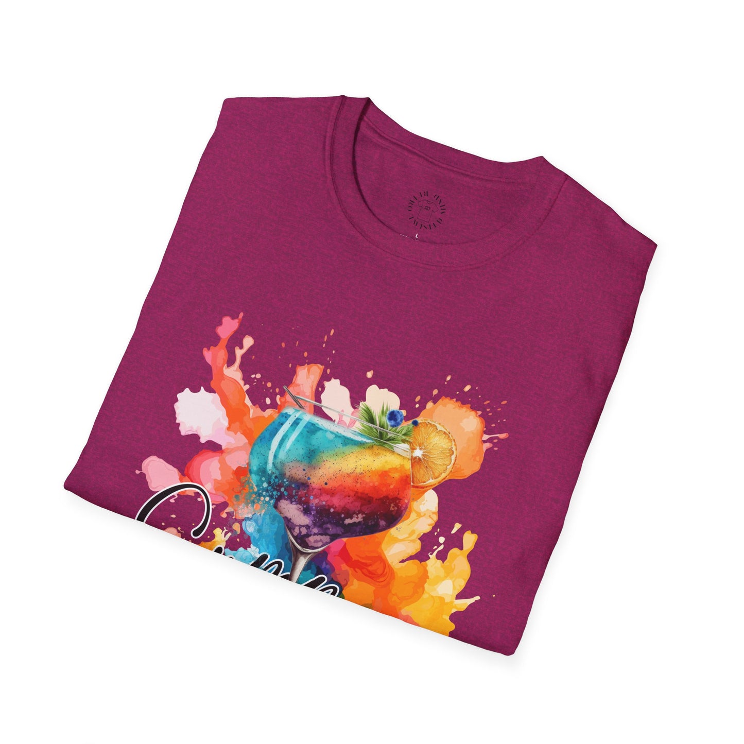Colorful Artistic T-Shirt with Inspirational Design, Unisex Softstyle Tee, Gift for Art Lovers, Casual Wear, Birthday Gift Idea