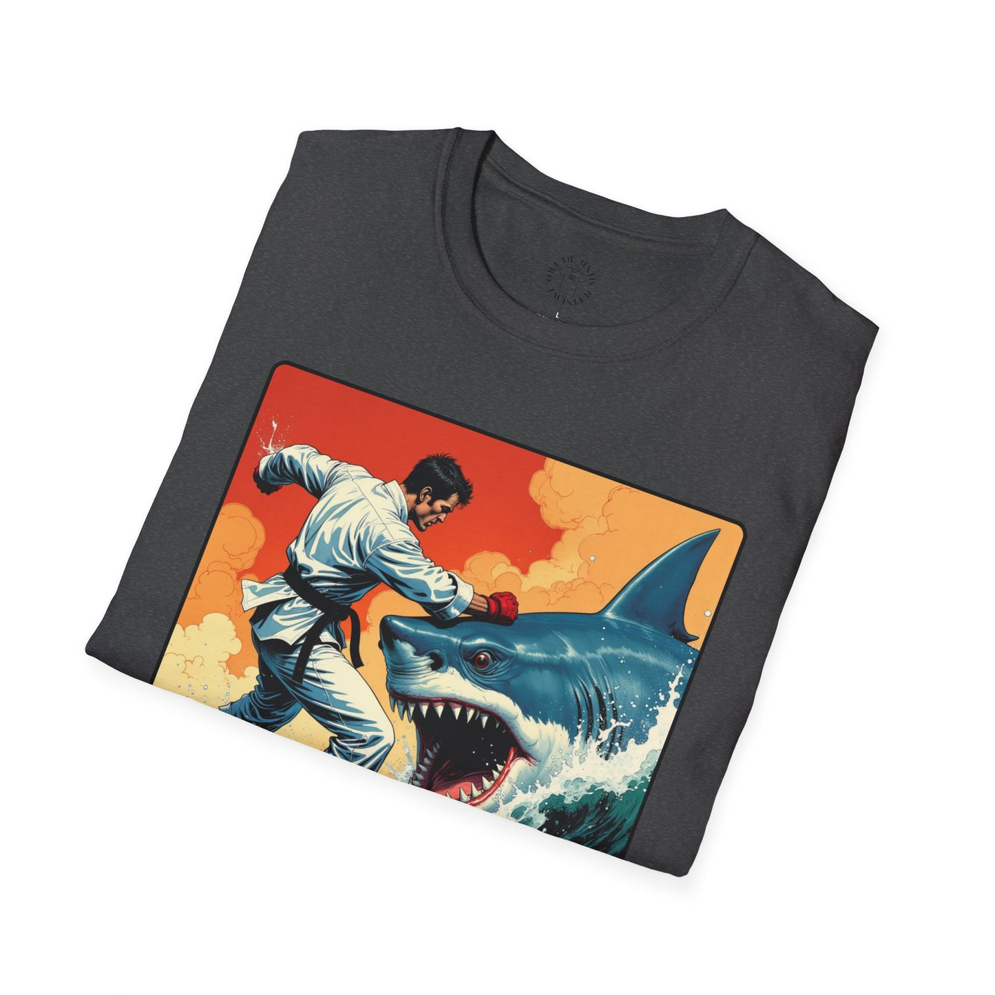 My Game Unisex Softstyle T-Shirt - Retro Shark Design Tee for Adventure Lovers, karate,sport