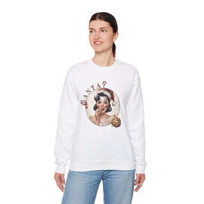 Funny Cookie Lover Sweatshirt - Retro Design - Santa? Christmas