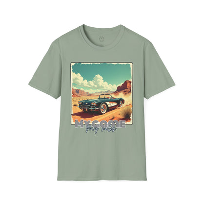 Vintage Car Graphic Unisex Softstyle T-Shirt - Perfect for Road Trip Lovers ,sport,car