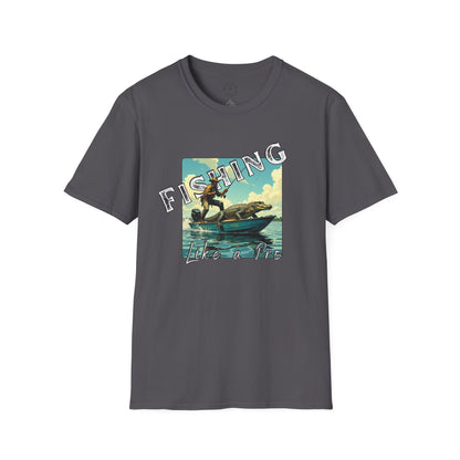 Fishing Like a Pro Unisex Softstyle T-Shirt - Perfect Gift for Anglers,gator,sport