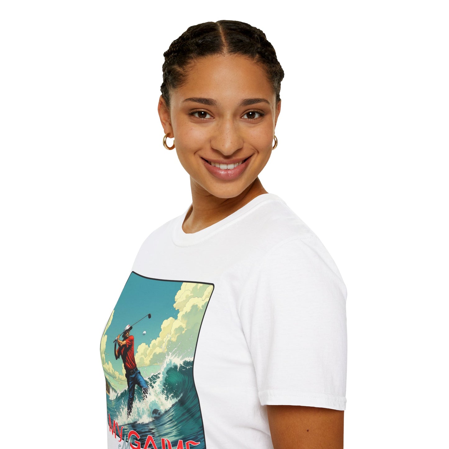 My Game Unisex Softstyle T-Shirt - Retro Golf Graphic Tee, golf, ocean,sport