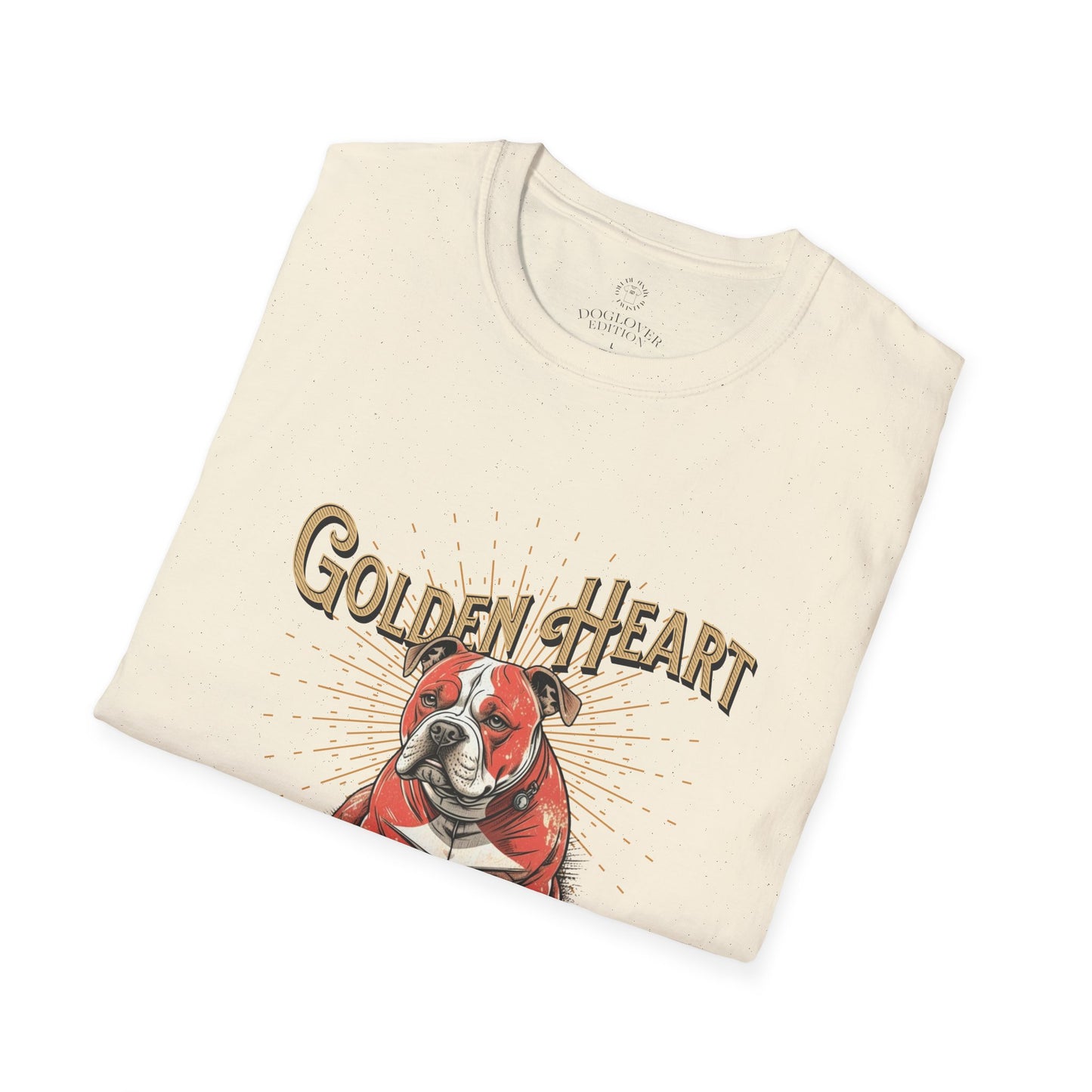 Golden Heart Bulldog Unisex Softstyle T-Shirt