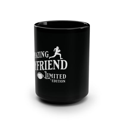 Amazing Boyfriend, Football, Valentine's  day gift for him .Black Mug