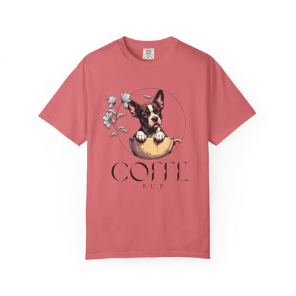 Coffee Pup Unisex Garment-Dyed T-shirt