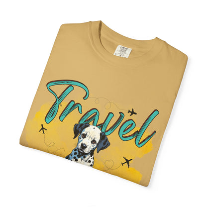 Travel Time Dog Graphic Unisex T-Shirt