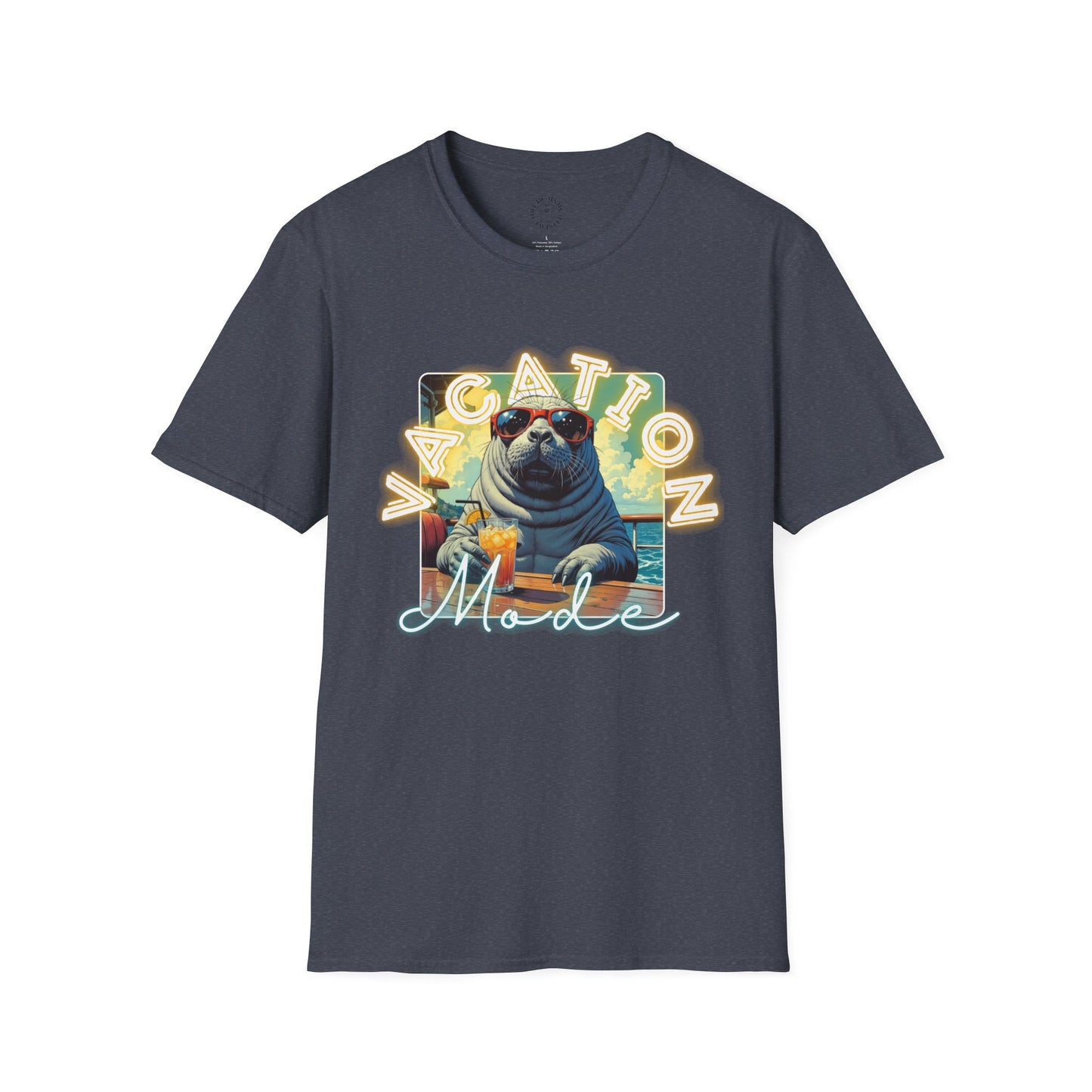 Vacation Mode Unisex T-Shirt - Fun Summer Beach Graphic Tee,manatee
